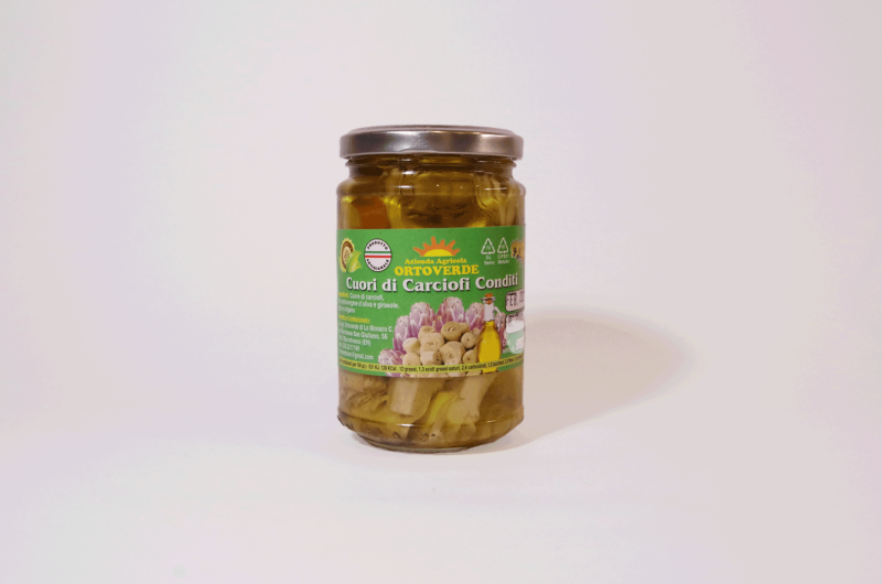 Cuori di carciofi (Halbierte Artischockenherzen)