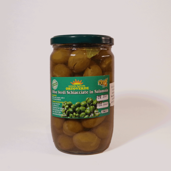 Olive verdi (grüne Oliven in Salzlake)