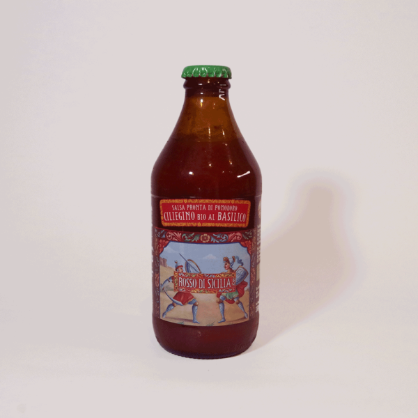 Salsa di pomodorini e basilico (Tomatensoße aus Kirschtomaten & Basilikum)